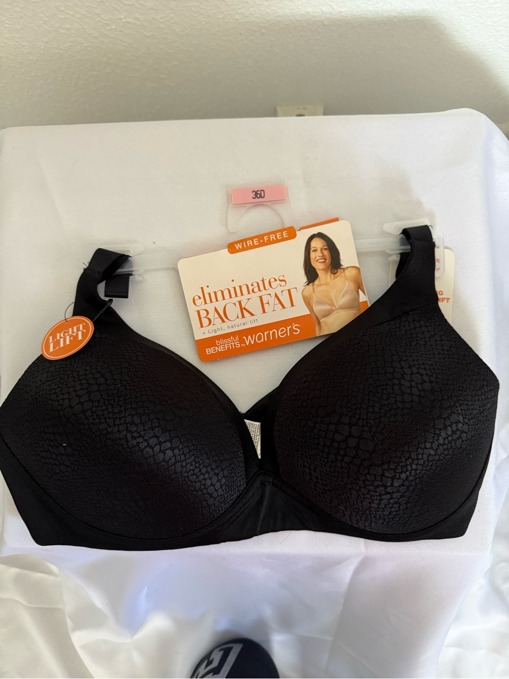 Warner's Black Wire-Free 'Eliminates Back Fat' Light Lift Bra